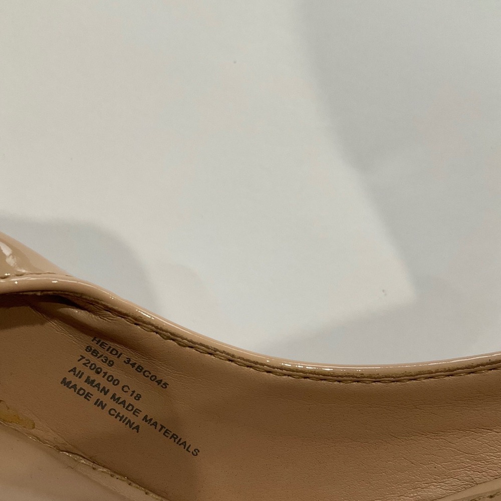 BCBGeneration Heidi Nude Patent Pointed Toe Pumps Stiletto Heels Sz 9 Minimalist - Picture 7 of 10